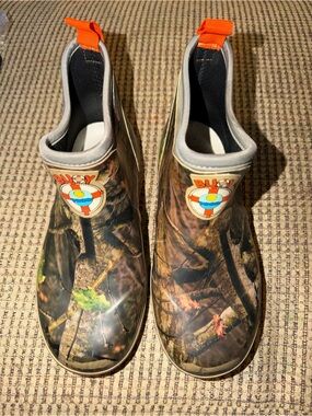 Kids' Camo Rain & Snow Boots with Orange Pull Tabs